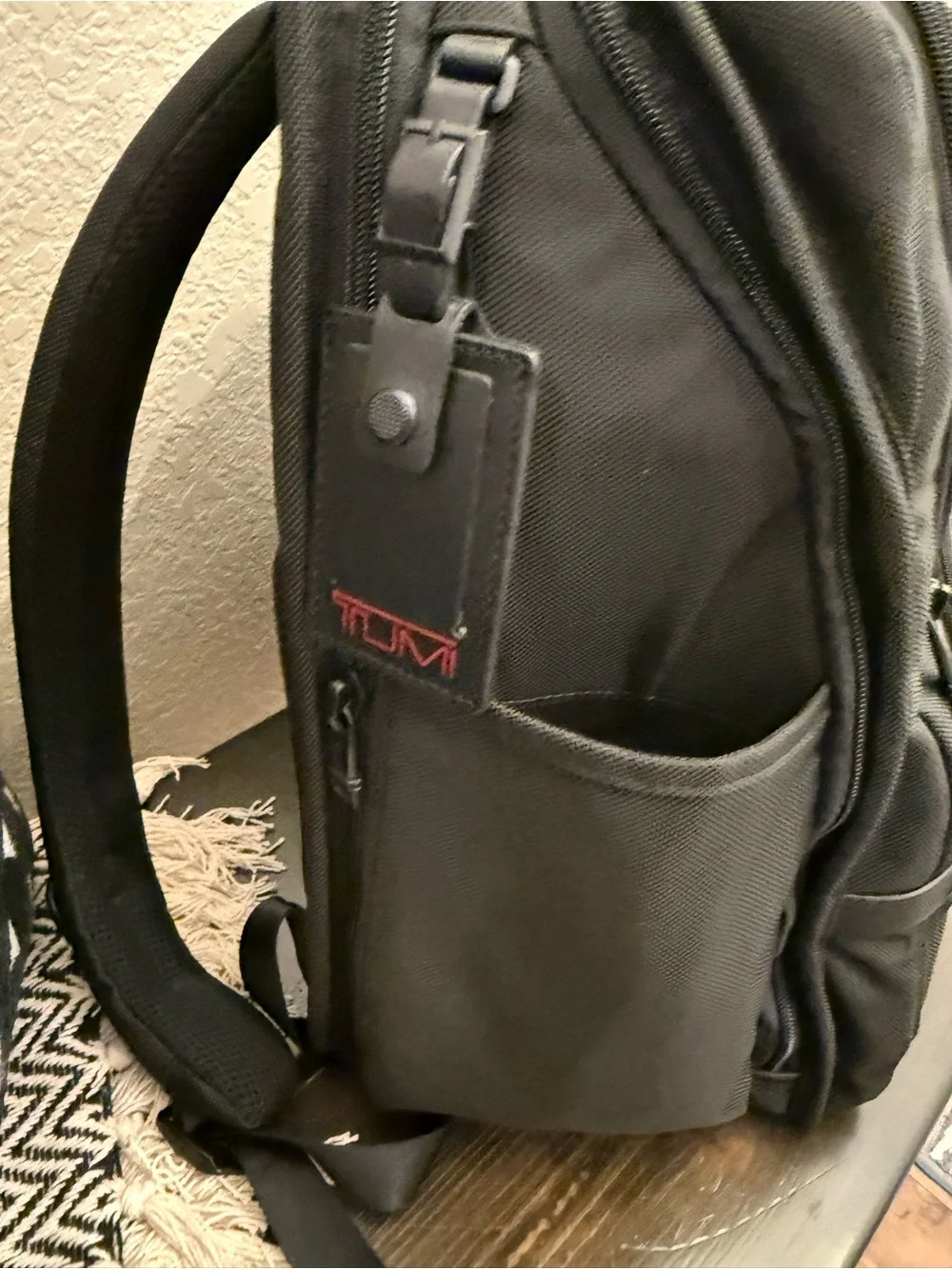 Tumi Black Backpack with JDC Patch